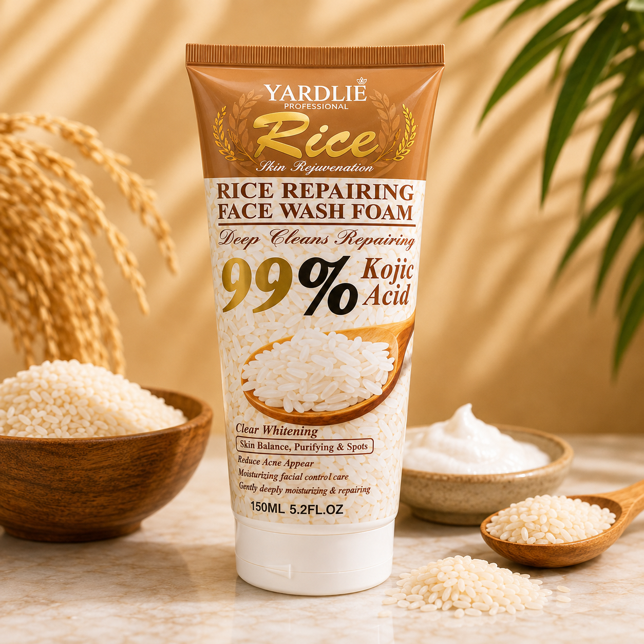 Yardlie Professional Rice Repairing Face Wash Foam 150ml