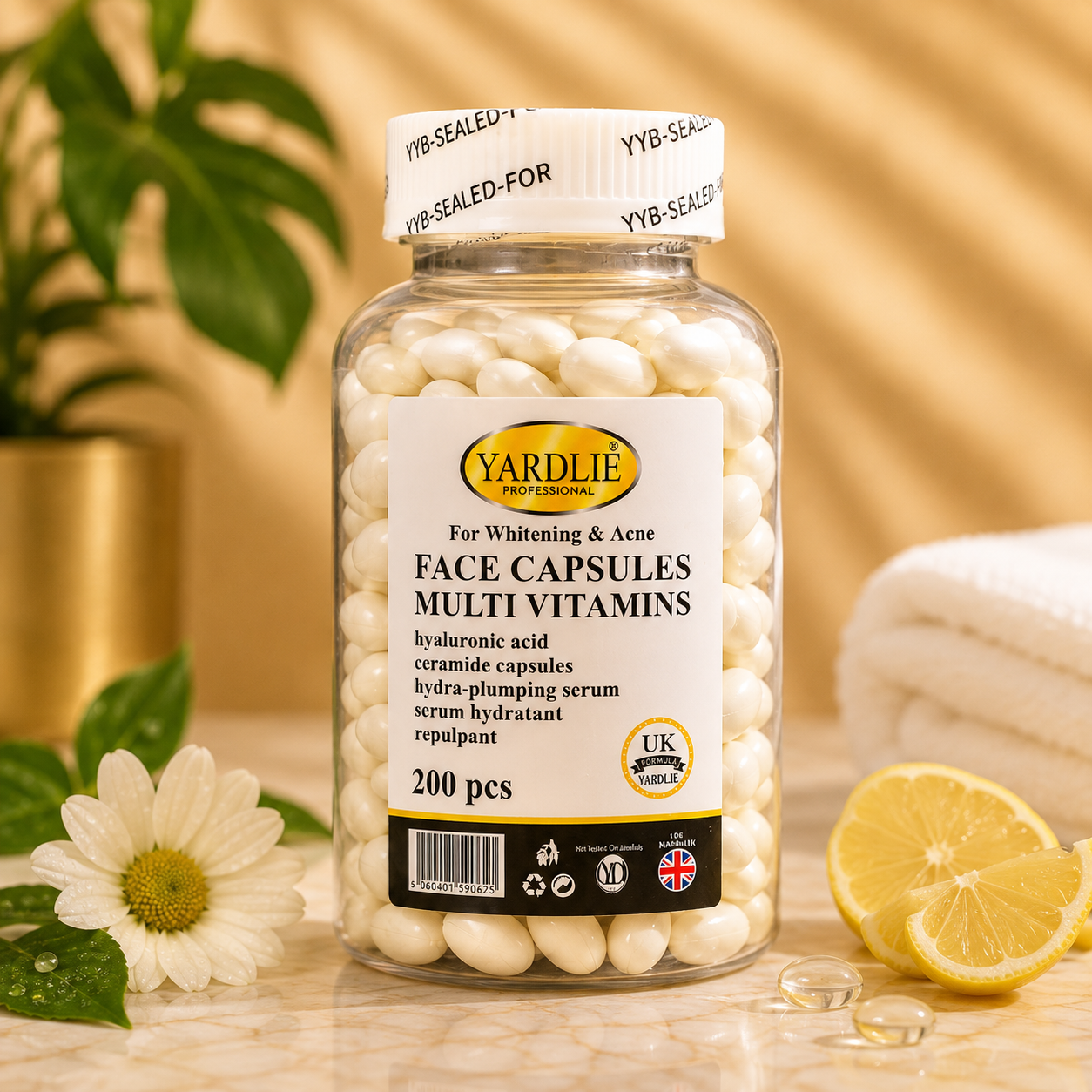 Yardlie Professional Face Capsules | Multi Vitamins | Whitening & Acne| 200 PCS