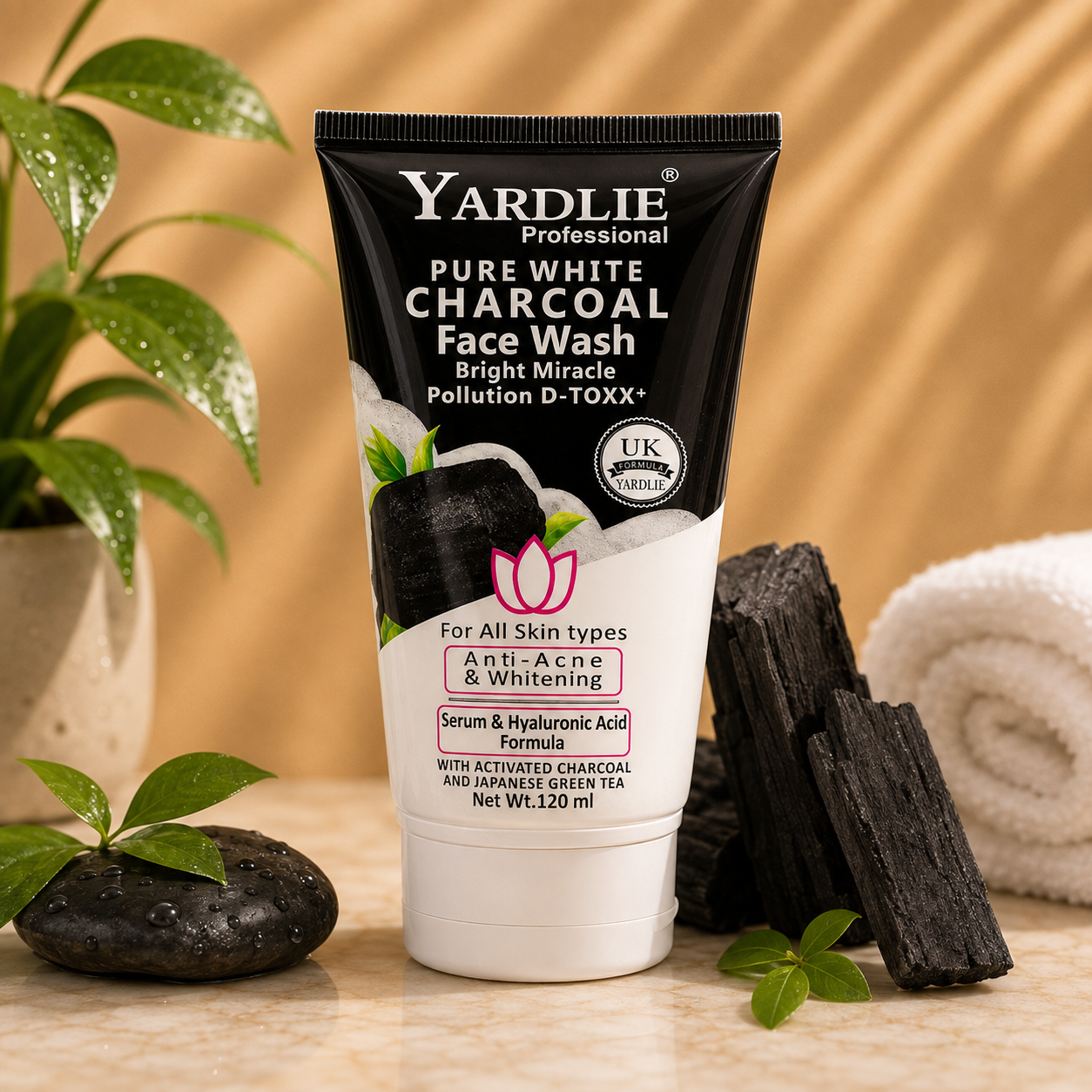 Yardlie Professiona l Face Wash | Charcoal | Pure White | Bright Miracle| 120ML