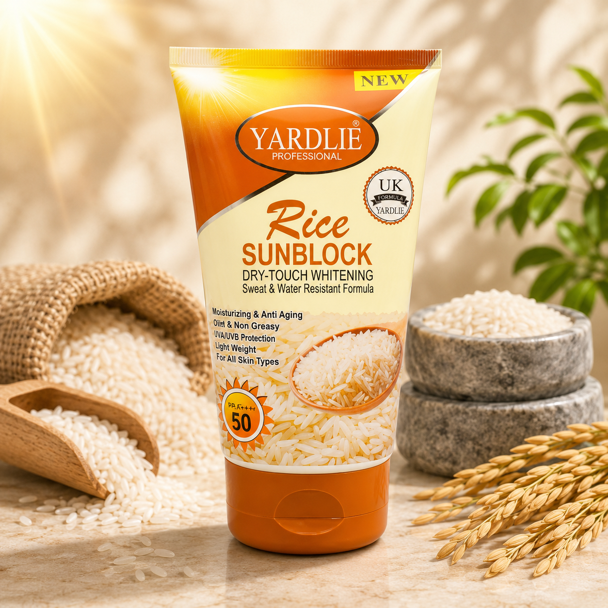 Sunblock | Rice |UK Based Formula | Yardlie Professional | 120ml |