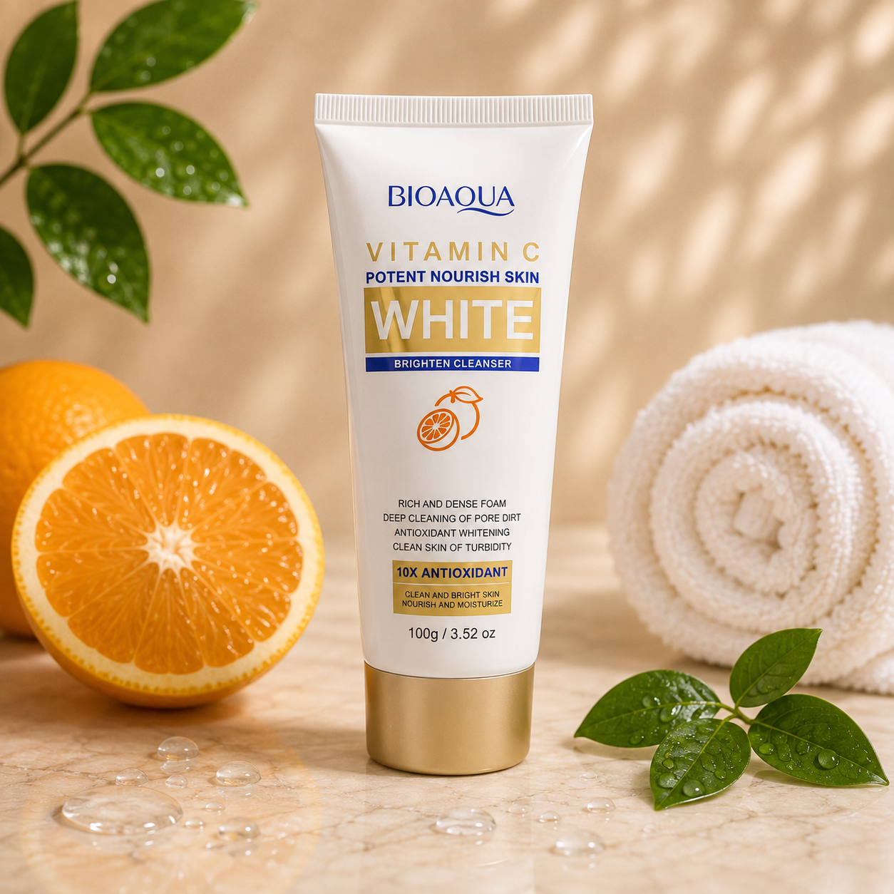 Bioaqua Vitamin C Brightening Face Cleanser – Deep Pore Purifying & Glowing Skin Wash 100g