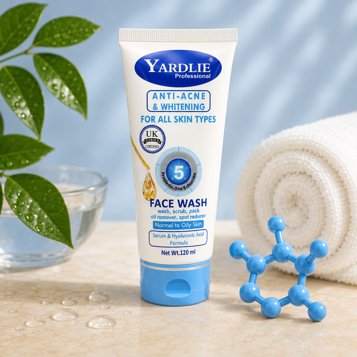Yardlie Professional Anti Acne & Whitening Face Wash 120ml