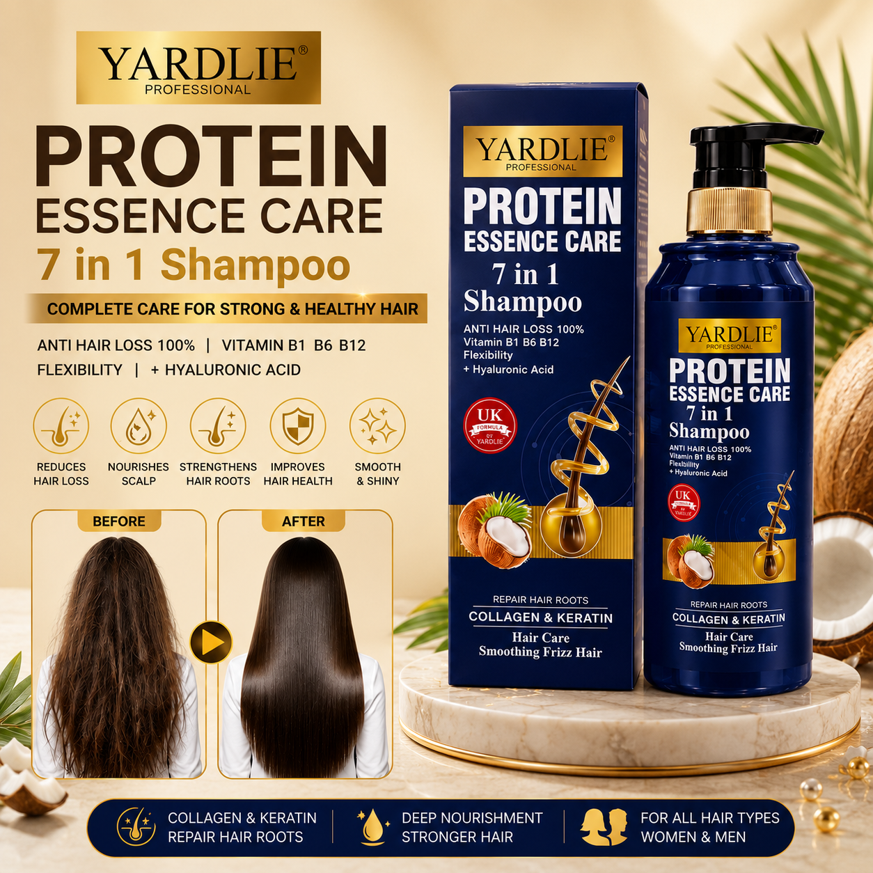 Yardlie Professional Protein Essence Care 7 In 1 Shampoo