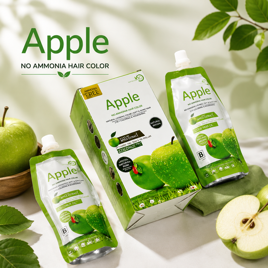 Apple Hair Color Cream Natural Black Shade A and B Refill Pack 1000ml