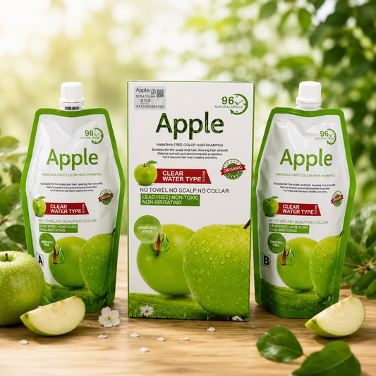 Apple Ammonia-Free Clear Water Hair Dye Cream – Natural Black 1000ml Duo