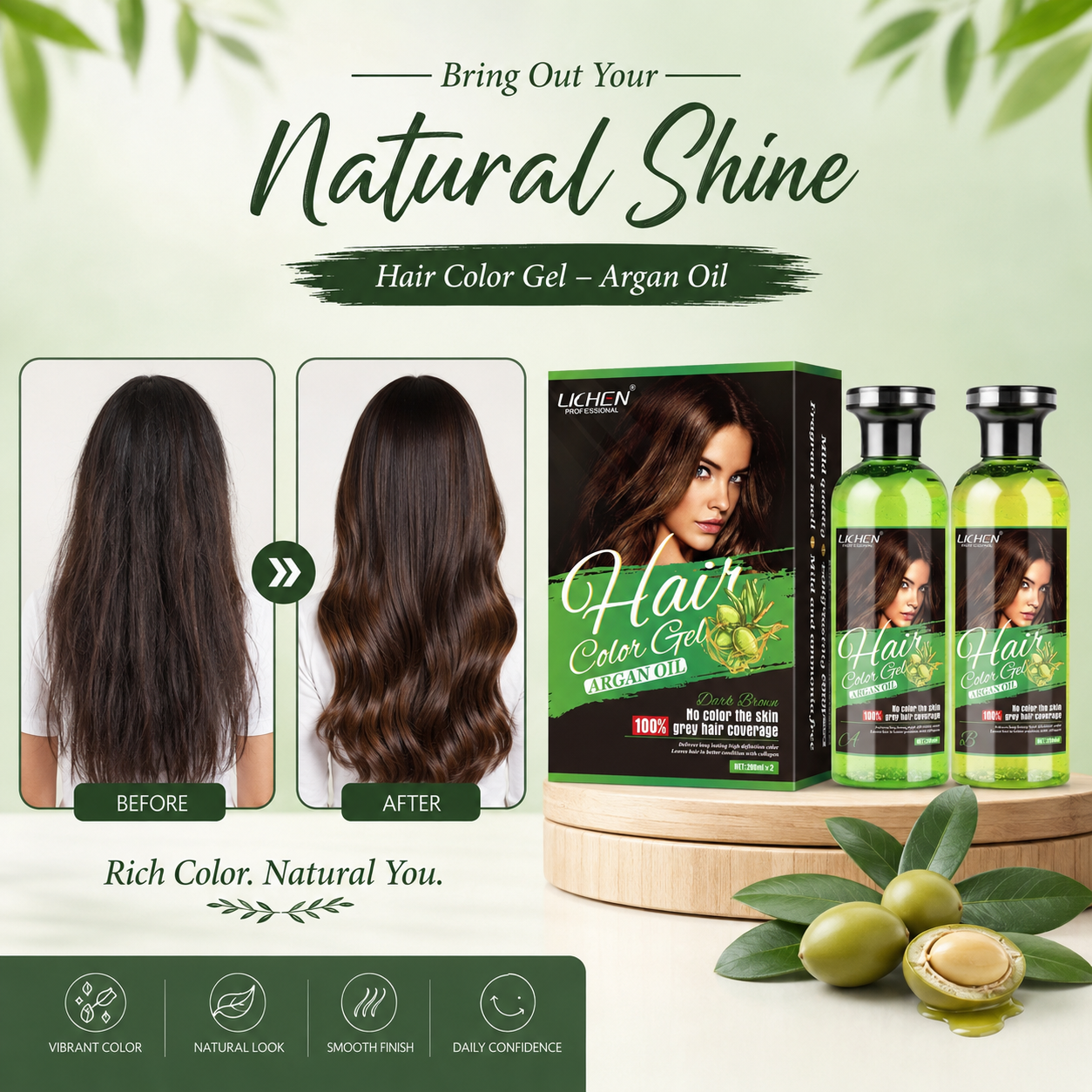 Lichen Hair Color Gel Argan Oil