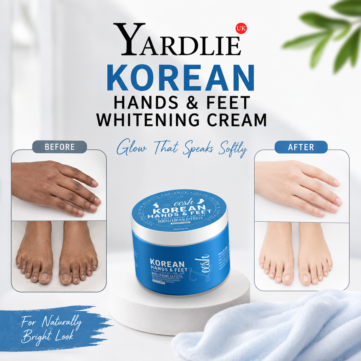 Yardlie Korean Hands, Feet & Underarm Whitening and Repair Cream for Dark Spots