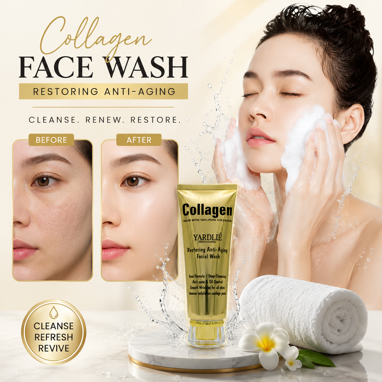 Yardlie Uk Collagen Restoring Anti-Aging Face Wash