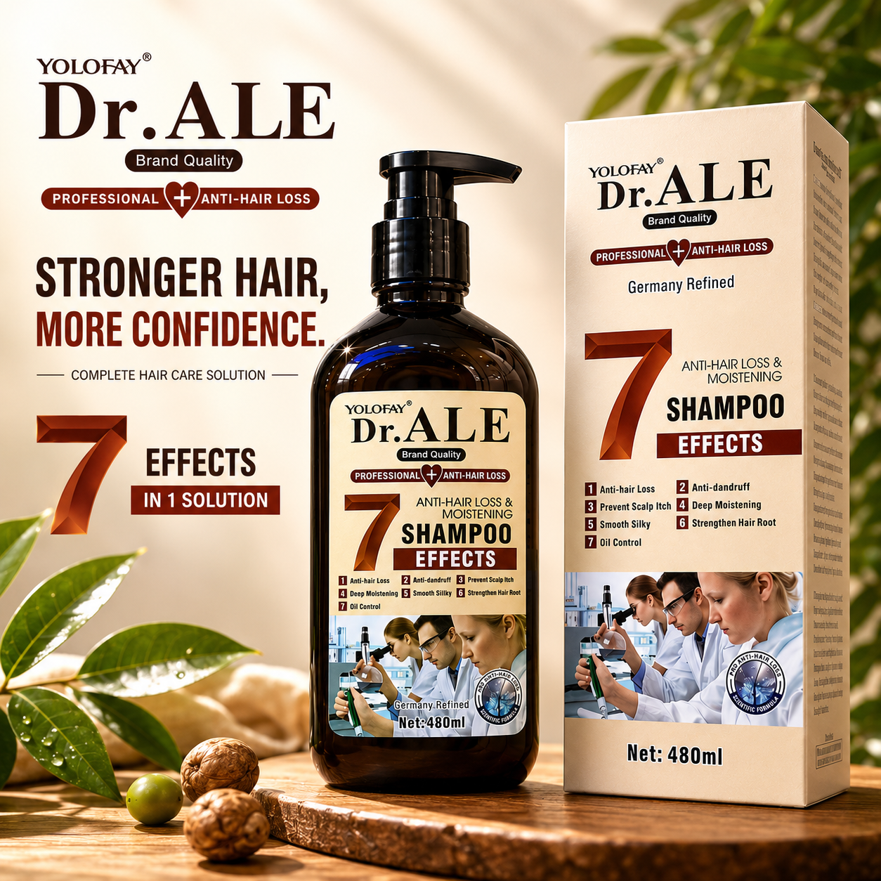 Dr. ALE 7 Effects Anti-Hair Loss Shampoo 480ml