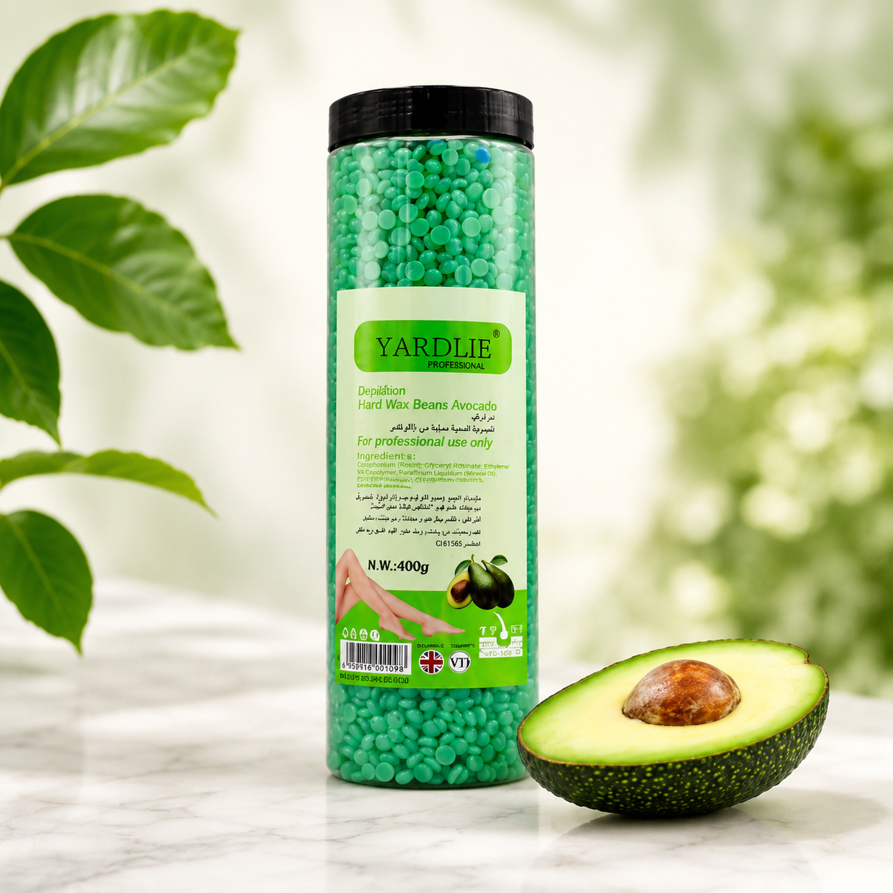 Yardlie Professional Brazilian Hard Wax Beans Avocado 400g