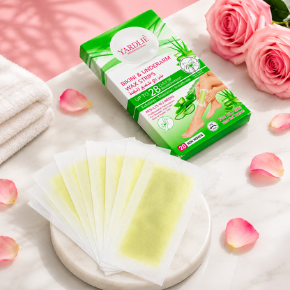 Yardlie Professional Bikini Body Wax Strips Rose Extract 20 Strips