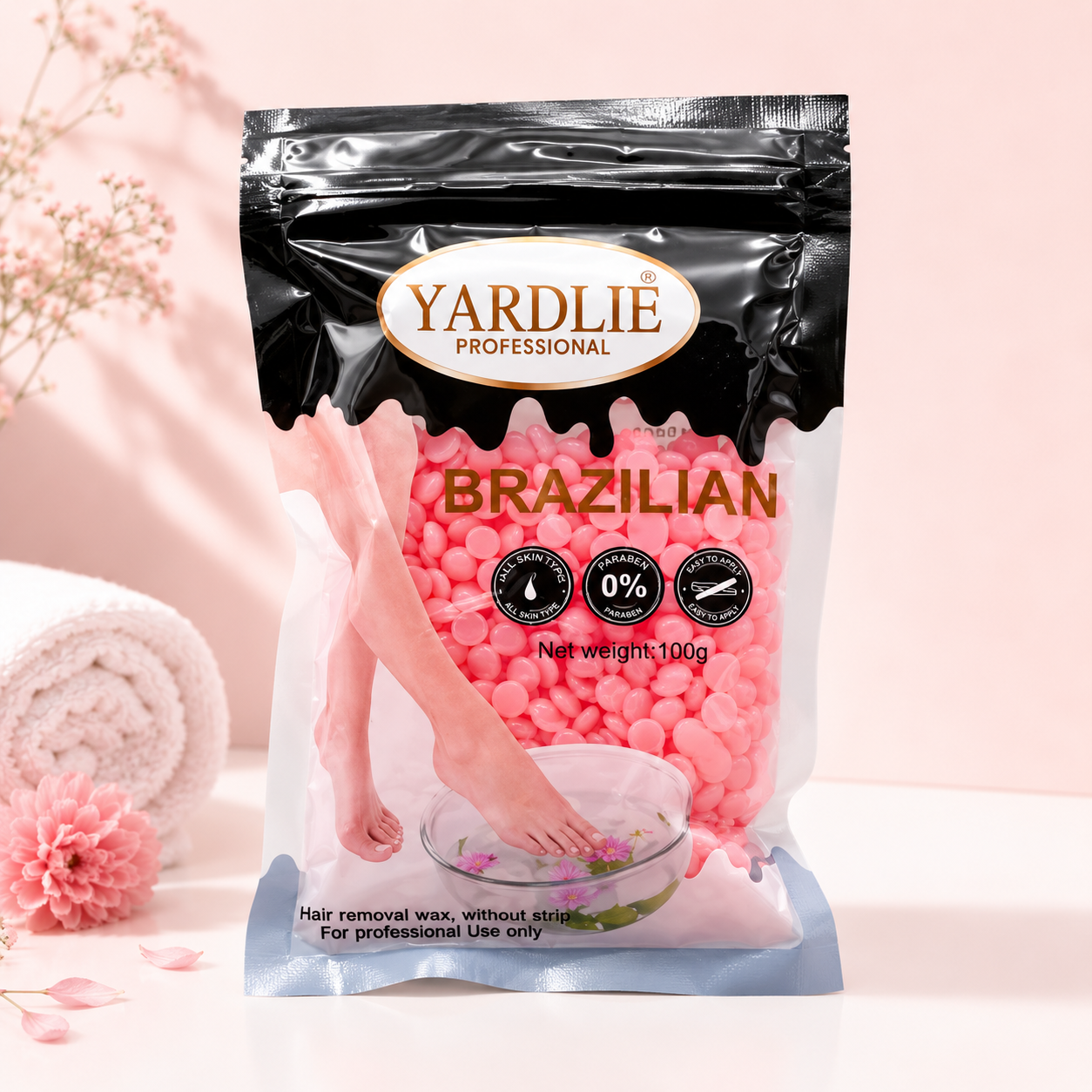 Yardlie Professional Brazilian Hair Removal Wax Without Strip for Professional Use | Sachet