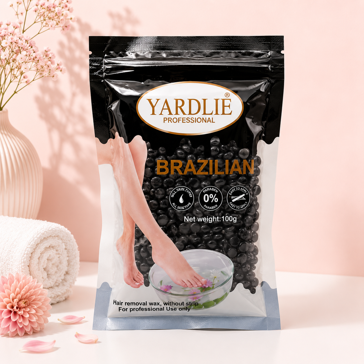 Yardlie Professional Brazilian Hair Removal Wax Without Strip for Professional Use | Sachet