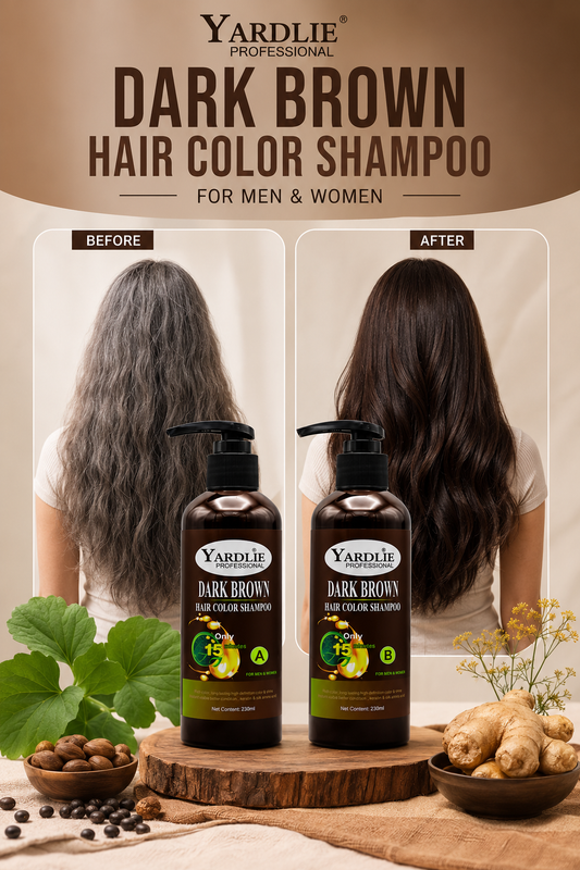 Hair Color Shampoo Mixing Paste Dark Brown Yardlie  460ml
