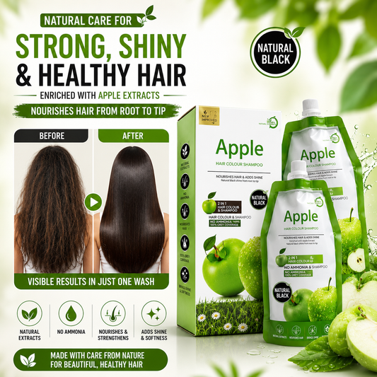 Apple Hair Color Ammonia Free Natural Black 1000ml