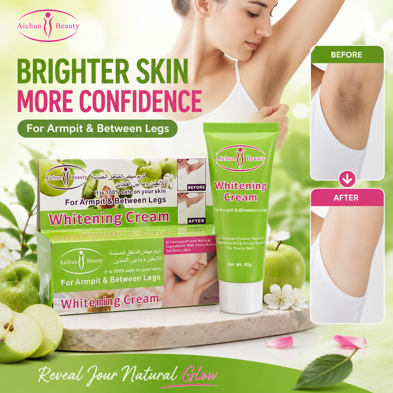 Aichun Beauty Whitening Cream For Armpit and Between Legs