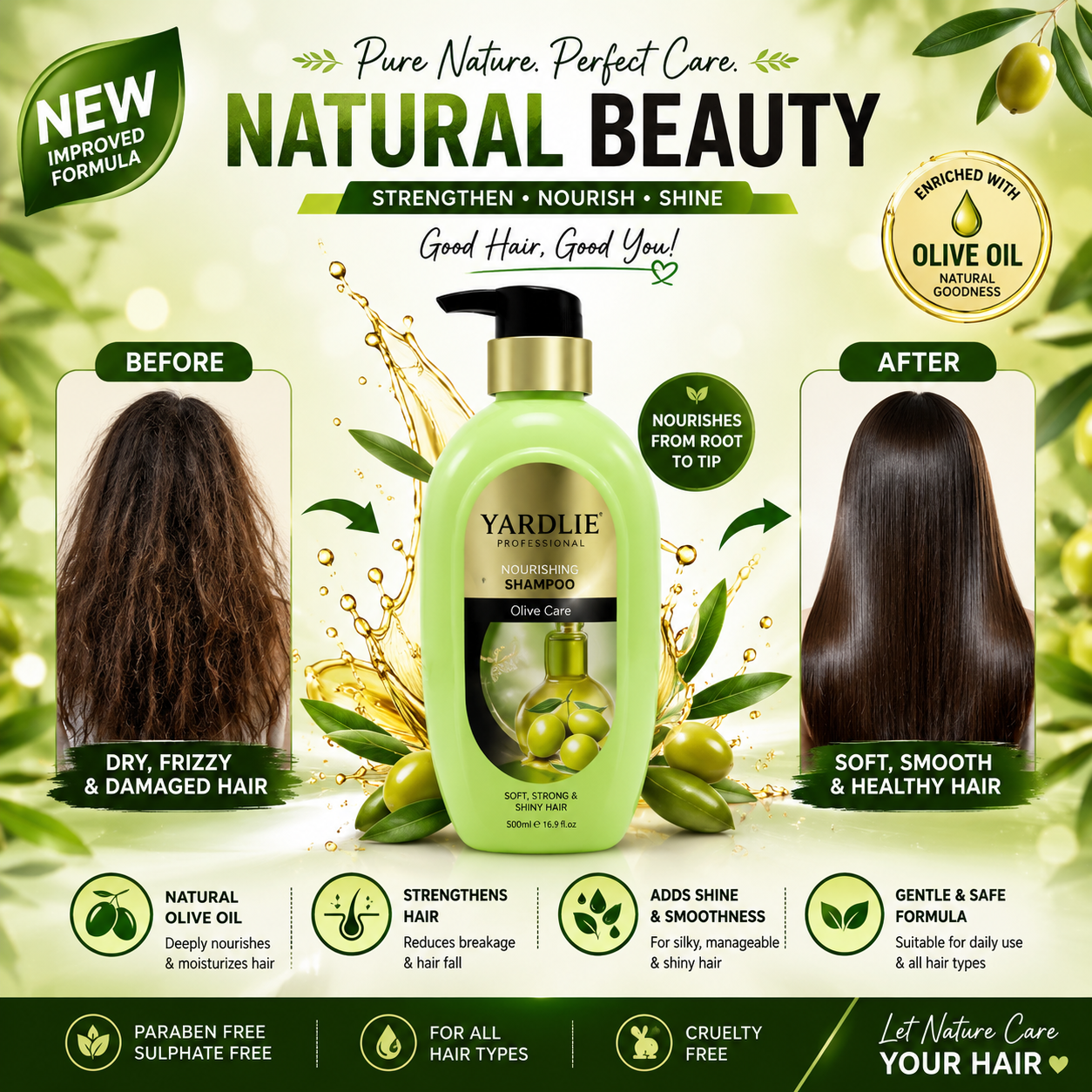 Yardlie Professional Nourishing Shampoo Olive Care