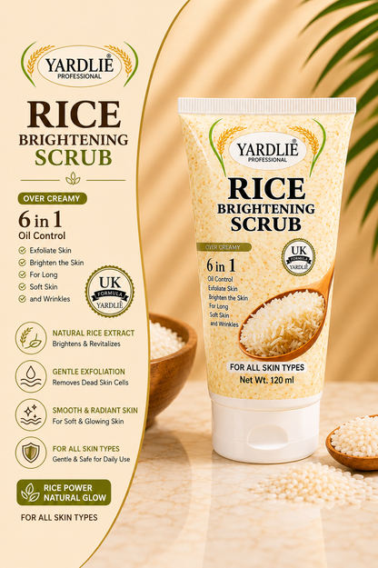 Yardlie Professional Rice Brightening Face Scrub 6 in 1 120ML